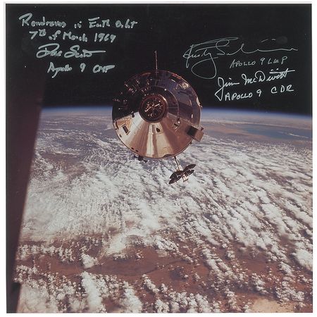 Lot #399 Apollo 09 Signed Photograph - Image 1