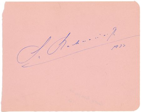 Lot #660 Sergei Rachmaninoff Signature - Image 1