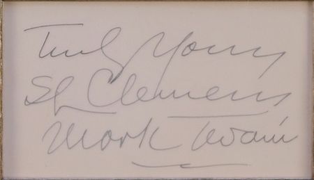 Lot #494 Samuel L. Clemens: Highly-prized Clemens ?double? signature - Image 1
