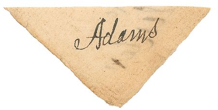 Lot #3 John Adams Signature