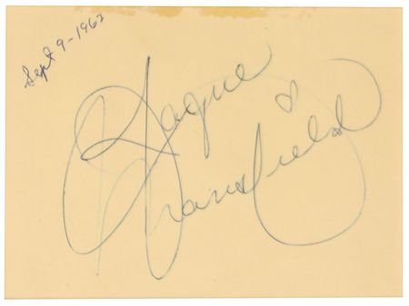 Lot #1065 Jayne Mansfield Signature - Image 1