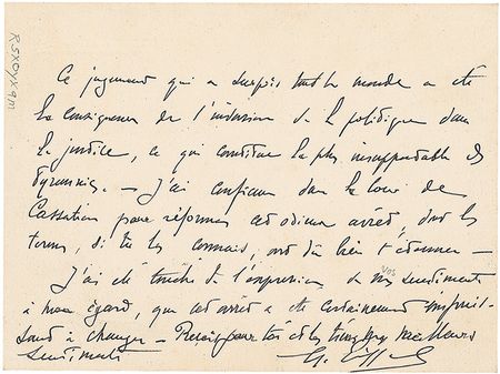 Lot #509 Gustave Eiffel: ?I have been badly hurt by the condemnation that has struck me, and which has aroused general disapproval from Paris? - Image 1