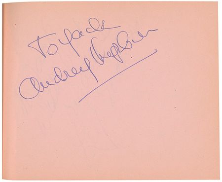 Lot #966 Actors and Actresses: Large vintage Hollywood collection of over 1300 signatures including Brando, Hepburn, Wayne, and an early Garland - Image 14