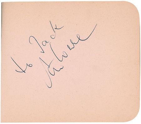 Lot #966 Actors and Actresses: Large vintage Hollywood collection of over 1300 signatures including Brando, Hepburn, Wayne, and an early Garland - Image 15