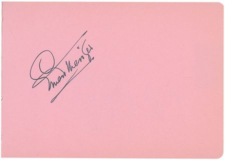 Lot #966 Actors and Actresses: Large vintage Hollywood collection of over 1300 signatures including Brando, Hepburn, Wayne, and an early Garland - Image 26