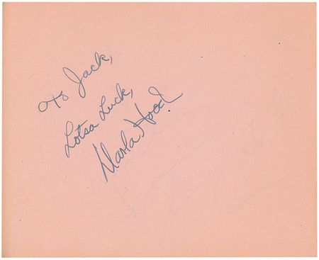 Lot #966 Actors and Actresses: Large vintage Hollywood collection of over 1300 signatures including Brando, Hepburn, Wayne, and an early Garland - Image 39