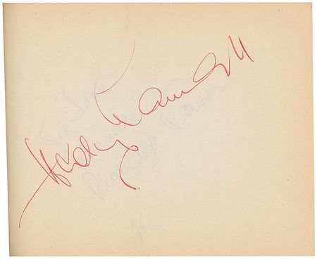 Lot #966 Actors and Actresses: Large vintage Hollywood collection of over 1300 signatures including Brando, Hepburn, Wayne, and an early Garland - Image 40