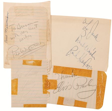 Lot #966 Actors and Actresses: Large vintage Hollywood collection of over 1300 signatures including Brando, Hepburn, Wayne, and an early Garland - Image 48