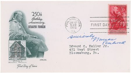 Lot #566 Norman Rockwell First Day Cover - Image 1