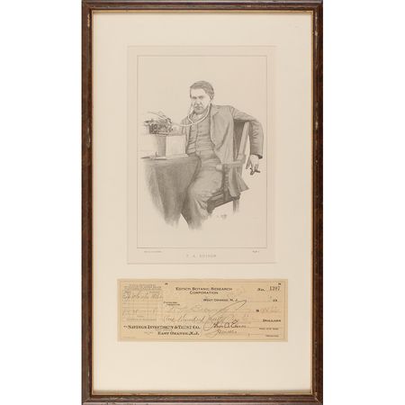 Lot #189 Thomas Edison Check - Image 2