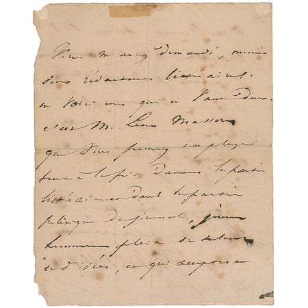 Lot #526 Victor Hugo: Hugo praises ?a young man full of talent and ideas who will prove a worthy collaborator? - Image 1