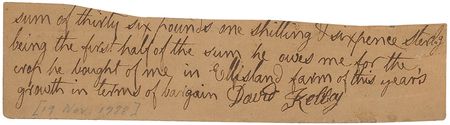 Lot #483 Robert Burns: Rare document in the hand of Scotland?s favorite son - Image 1