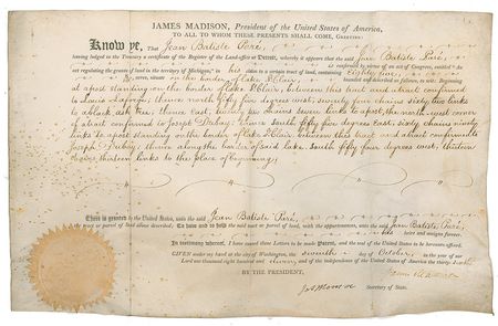 Lot #71 James Madison and James Monroe Signed Document - Image 1