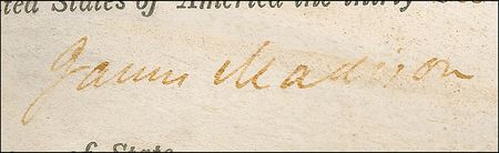 Lot #71 James Madison and James Monroe Signed Document - Image 2