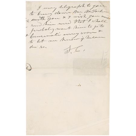 Lot #163 Samuel Colt: April 9, 1861, three days before the outbreak of war, Colt dashes off a twice-signed letter: ?I may leave here for the South? - Image 3