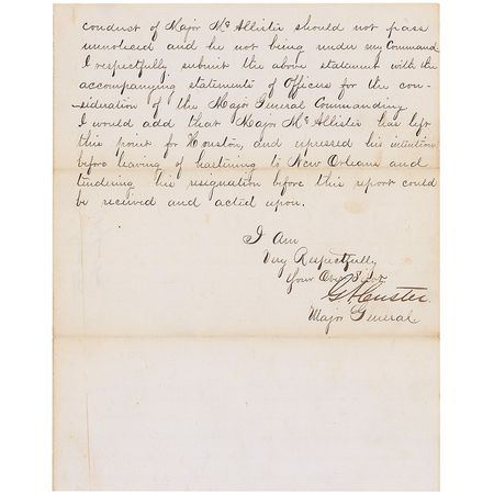 Lot #329 George A. Custer: Frustrated, Custer complains about undisciplined troops: “a great portion of the time he has been under the influence of liquor, frequently to such an extent to unfit him for duty” - Image 3