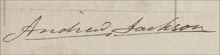 Lot #78 Andrew Jackson: Ship?s pass for a whaling vessel bound for the Pacific Ocean - Image 2