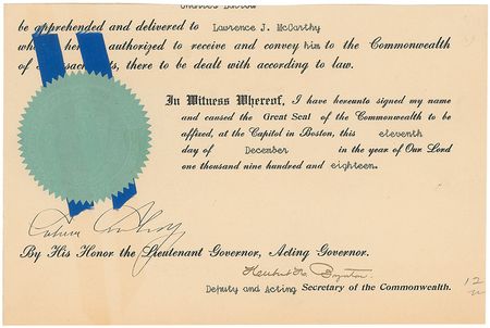 Lot #29 Calvin Coolidge Signed Document