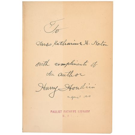 Lot #1096 Harry Houdini: Houdini?s eye-opening Unmasking of Robert-Houdin - Image 1