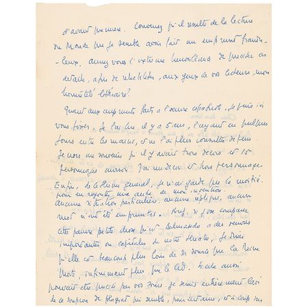 Lot #570 Maurice Clavel Handwritten Letter Signed - Image 2