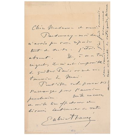 Lot #752 Gabriel Faure Letters - Image 1