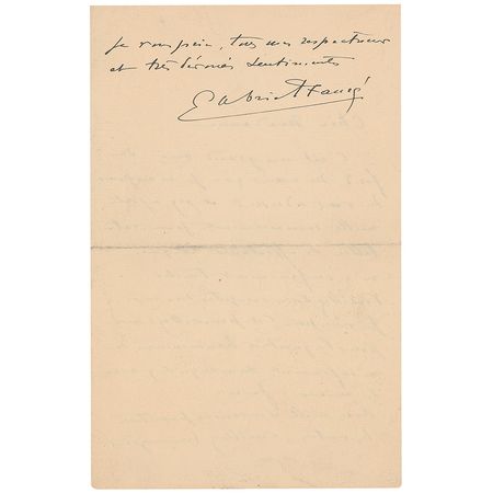 Lot #752 Gabriel Faure Letters - Image 3