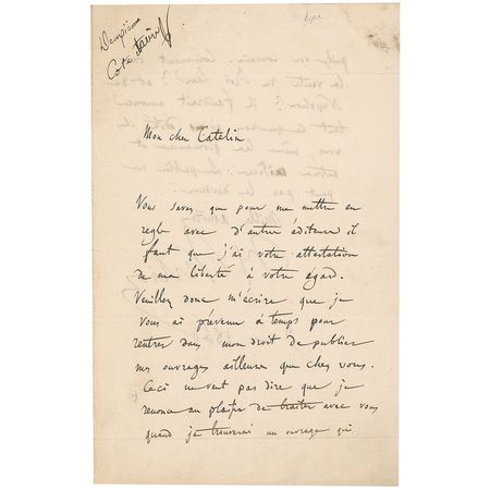 Lot #746 Hector Berlioz: “How goes the sale of King Lear and of Napoleon?” - Image 1