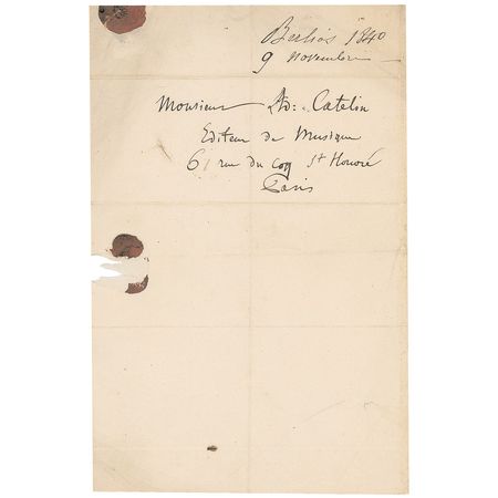 Lot #746 Hector Berlioz: “How goes the sale of King Lear and of Napoleon?” - Image 3