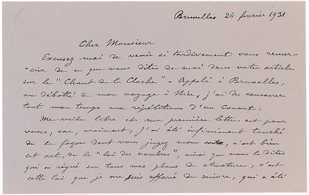 Lot #753 Vincent D’Indy Letters - Image 1