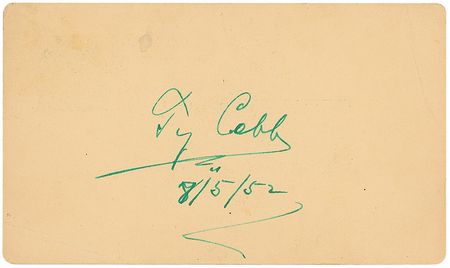 Lot #1429 Ty Cobb Signature - Image 1