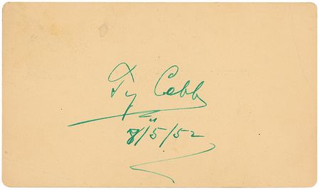 Lot #1429 Ty Cobb Signature - Image 2