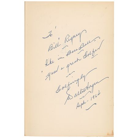 Lot #1437 Walter Hagen Book - Image 1