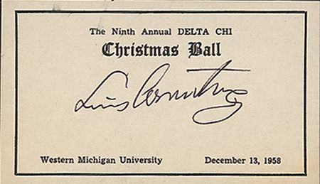 Lot #772 Louis Armstrong Ball Ticket - Image 1