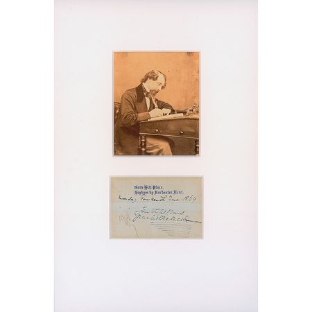 Lot #581. Charles Dickens Signature