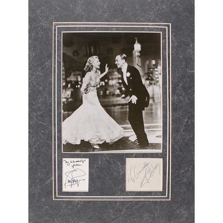 Lot #1347 Fred Astaire and Ginger Rogers Signatures - Image 1