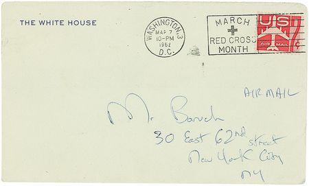 Lot #91 Jacqueline Kennedy: Jackie solicits a better portrait of Wilson for the White House: ?We are trying so hard to bring back the Presidential furniture and beautiful pictures to the White House? - Image 5