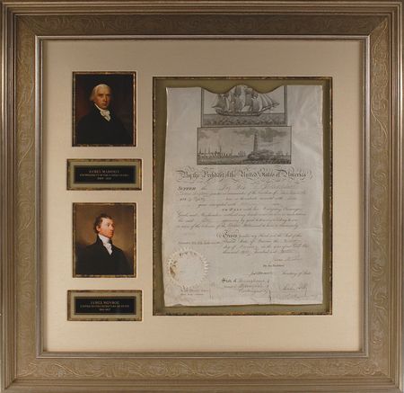 Lot #103 James Madison and James Monroe Signed Document - Image 1