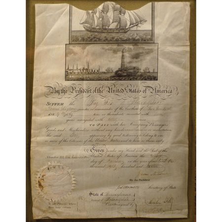 Lot #103 James Madison and James Monroe Signed Document - Image 2