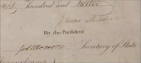 Lot #103 James Madison and James Monroe Signed Document - Image 3