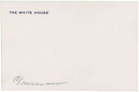 Lot #173 Harry S. Truman White House Card - Image 2