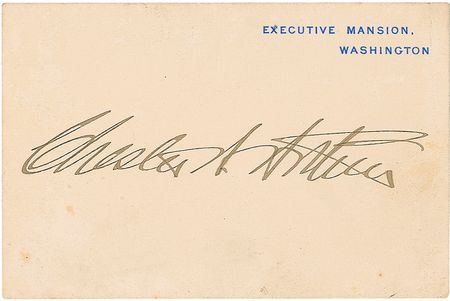 Lot #5 Chester A. Arthur White House Card