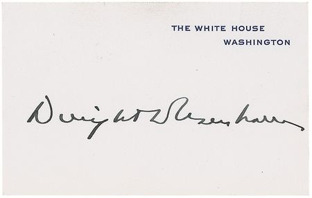 Lot #37 Dwight D. Eisenhower White House Card - Image 1