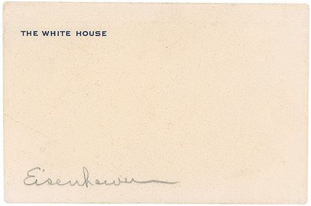 Lot #37 Dwight D. Eisenhower White House Card - Image 2