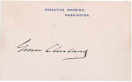 Lot #22 Grover Cleveland White House Card