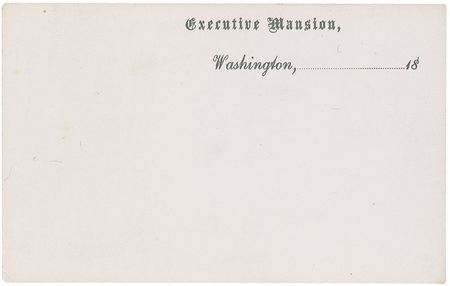 Lot #59 U. S. Grant: Grant free frank containing one of the earliest Executive Mansion cards known - Image 2