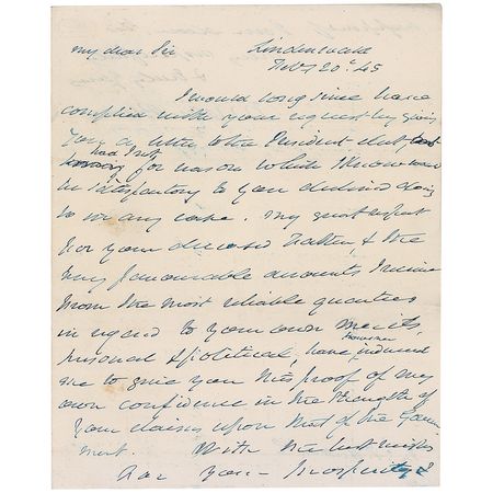 Lot #185 Martin Van Buren Handwritten Letter Signed - Image 1