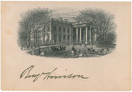 Lot #64 Benjamin Harrison Engraving - Image 1