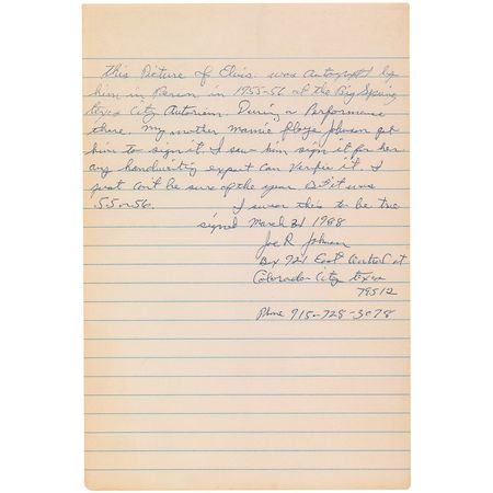 Lot #804 Elvis Presley: Presley photo from his only appearance in Big Spring, Texas - Image 4