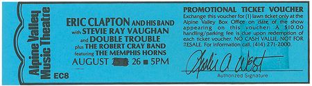 Lot #820 Stevie Ray Vaughan: Obtained at Vaughan’s final 1990 concert in Wisconsin - Image 3