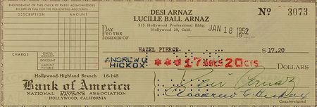 Lot #1041 Lucille Ball and Desi Arnaz Checks - Image 3